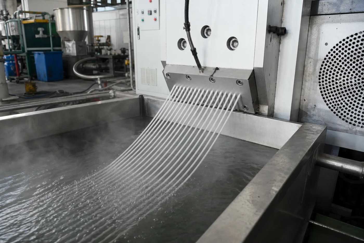 Trial running at the BKL-MACHINE plastic recycling machine factory