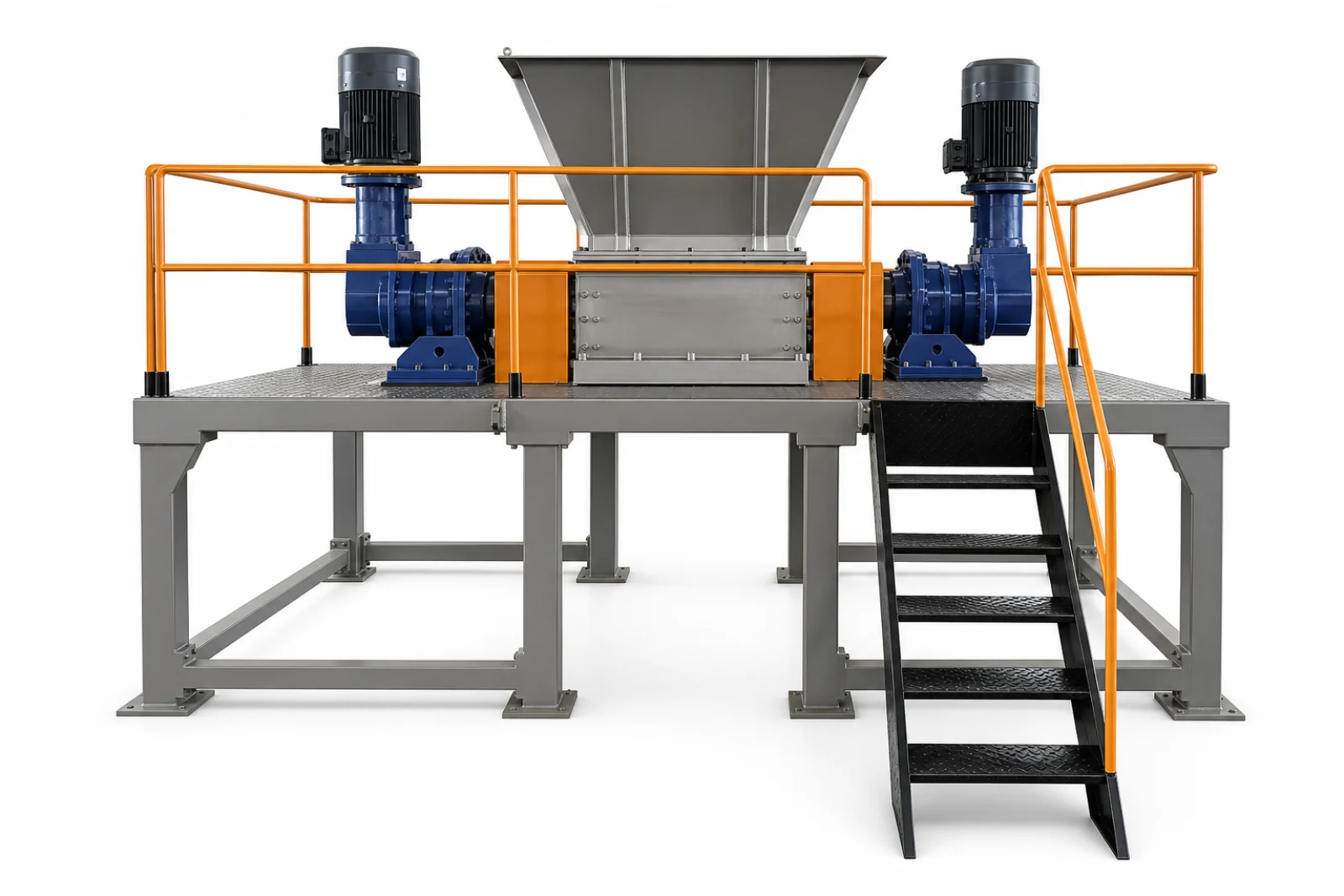 DS twin-shaft shredder rotor and knives