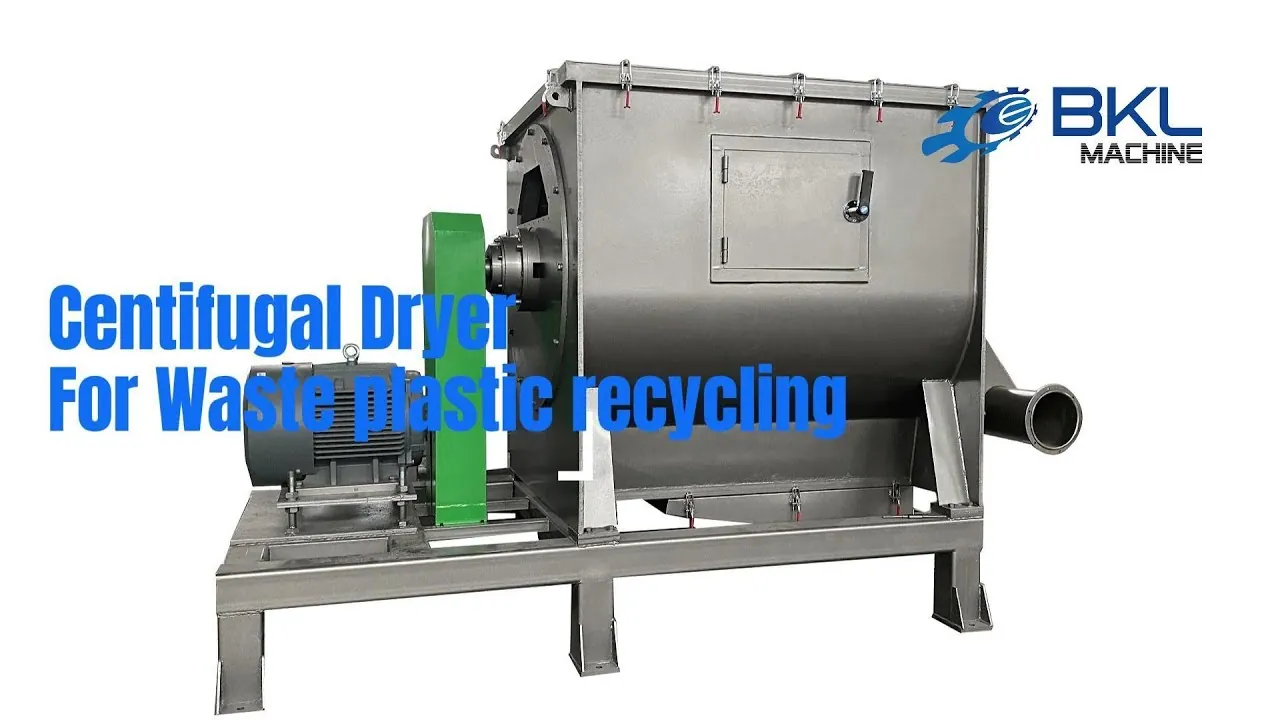 Centrifugal Dryer in a Recycling Line