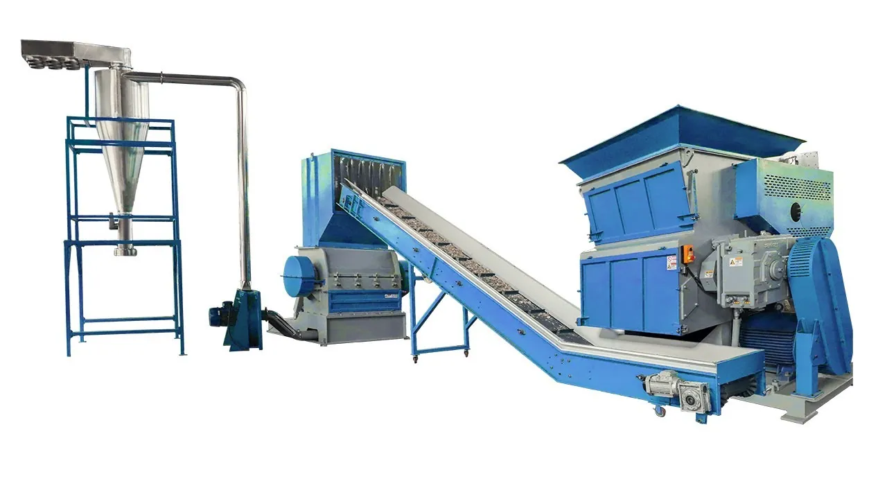 Shredder and Crusher Running as One Line
