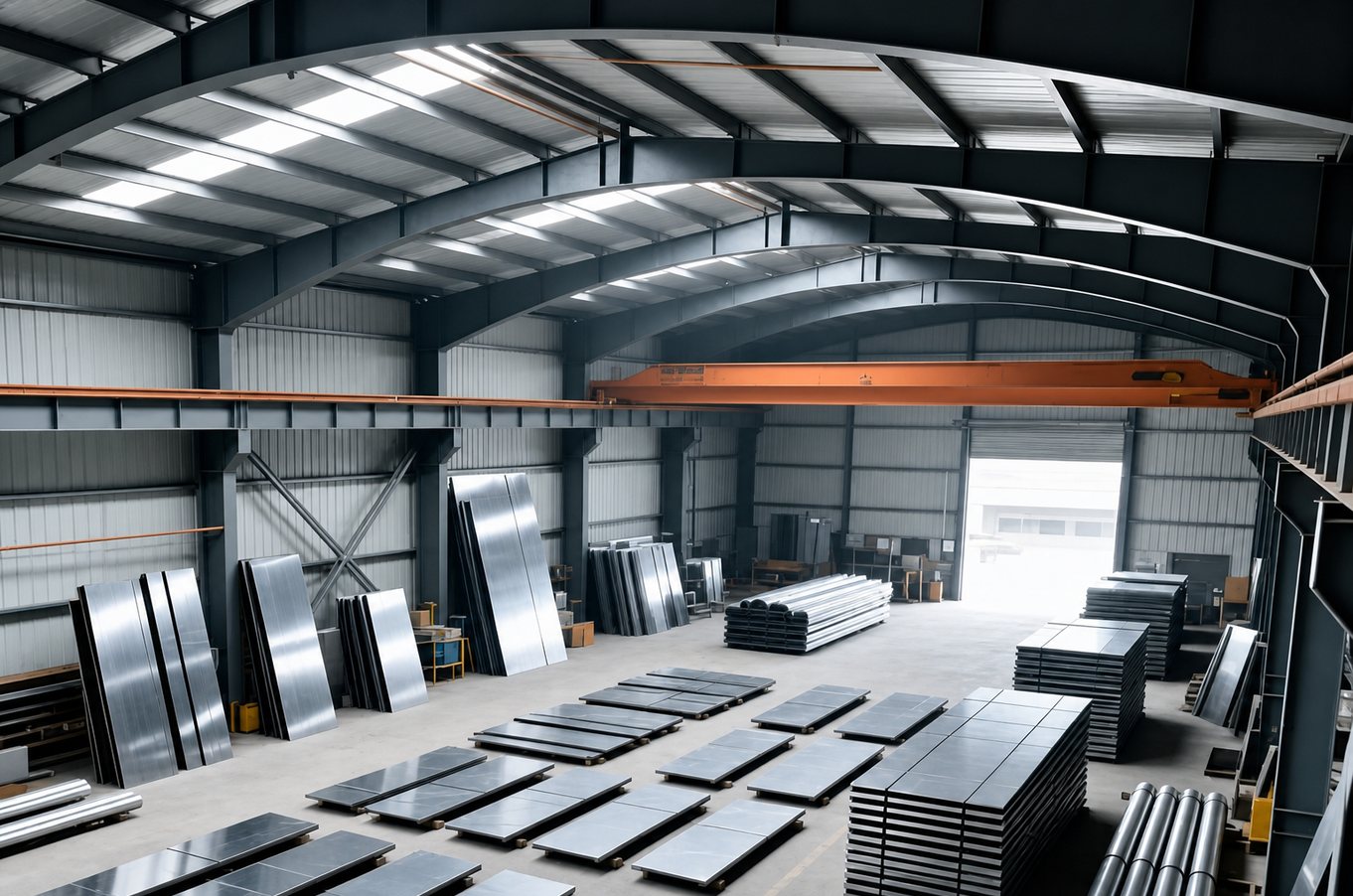 Steel plate cutting for plastic recycling machine frames and tanks