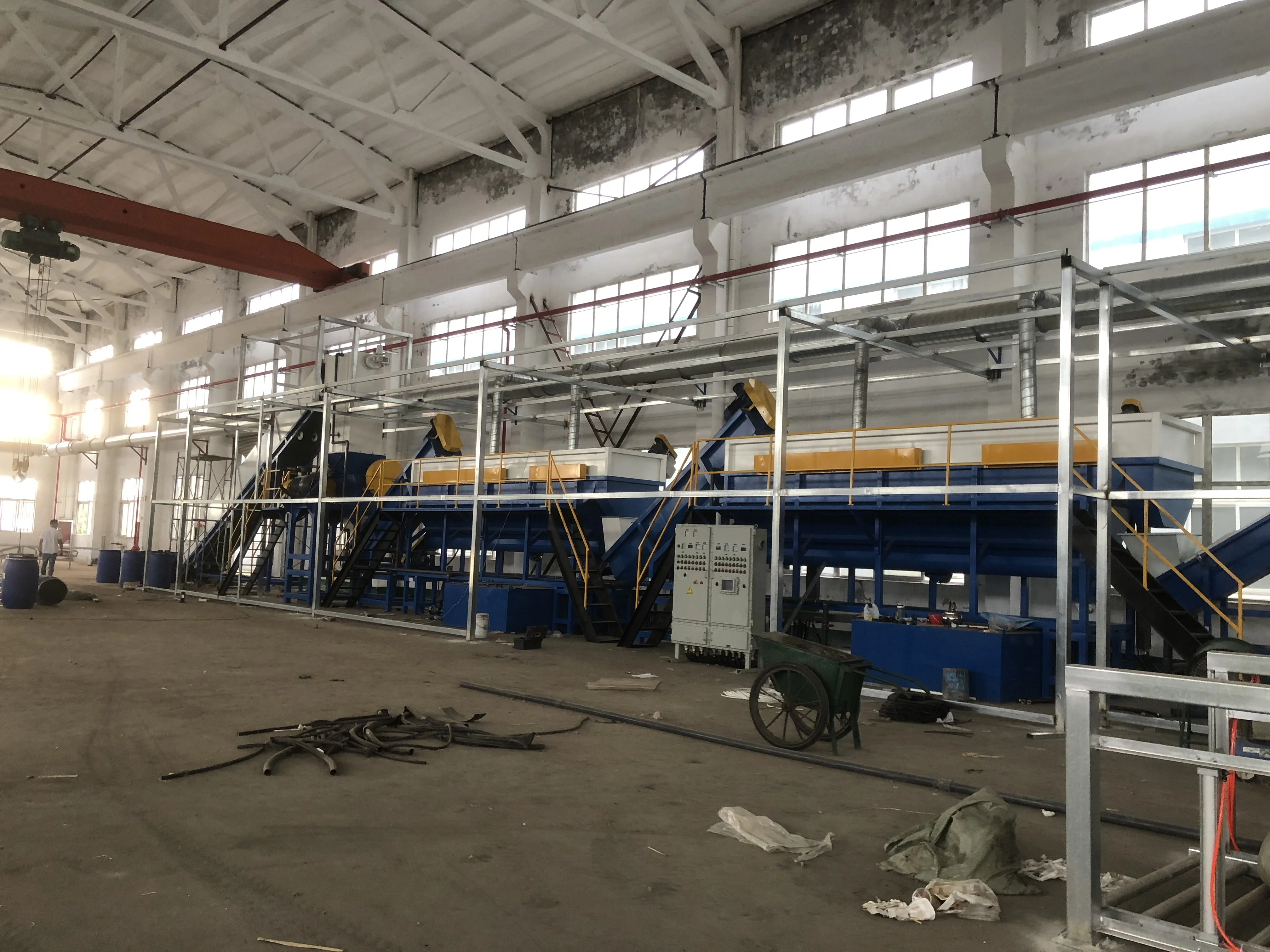 China local - HDPE drum crushing washing line 1000kgh