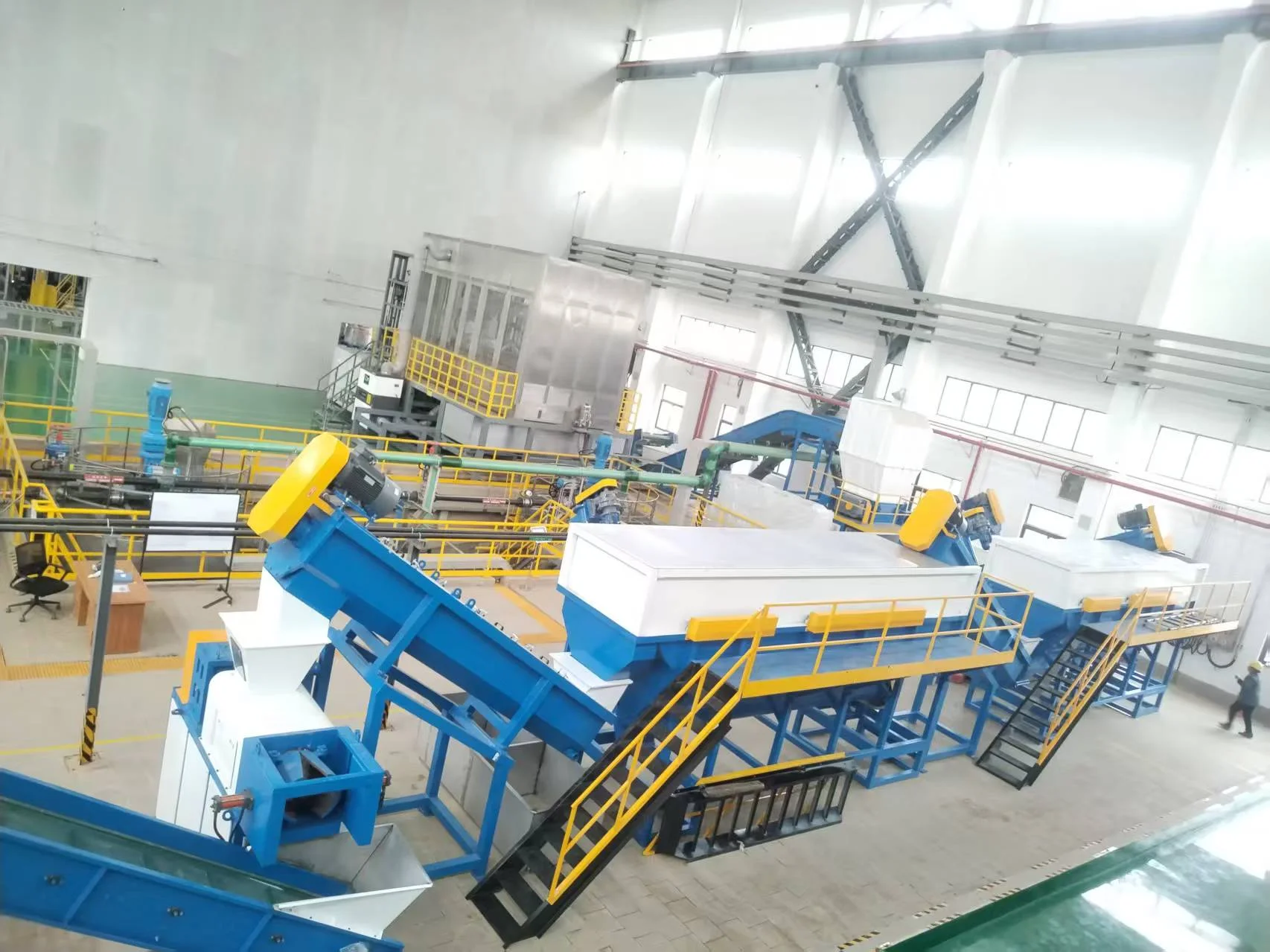 China local - Plastic shredding washing squeezing recycle line for PE film