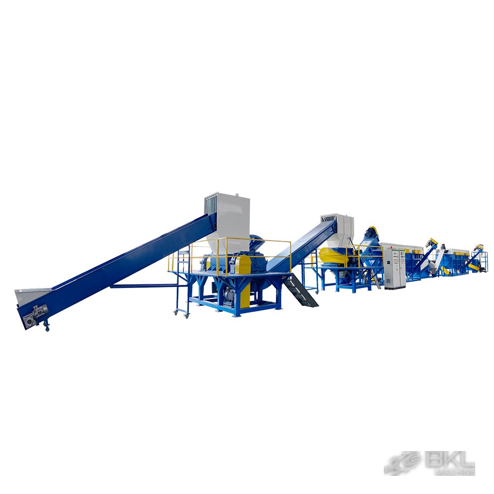 Plastic washing recycling line for rigid plastics