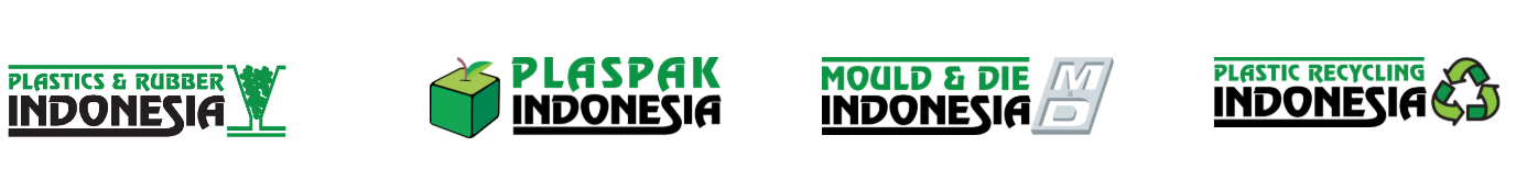Logo strip of the co-located Plastics and Rubber Indonesia 2026 shows joined by BKL-MACHINE
