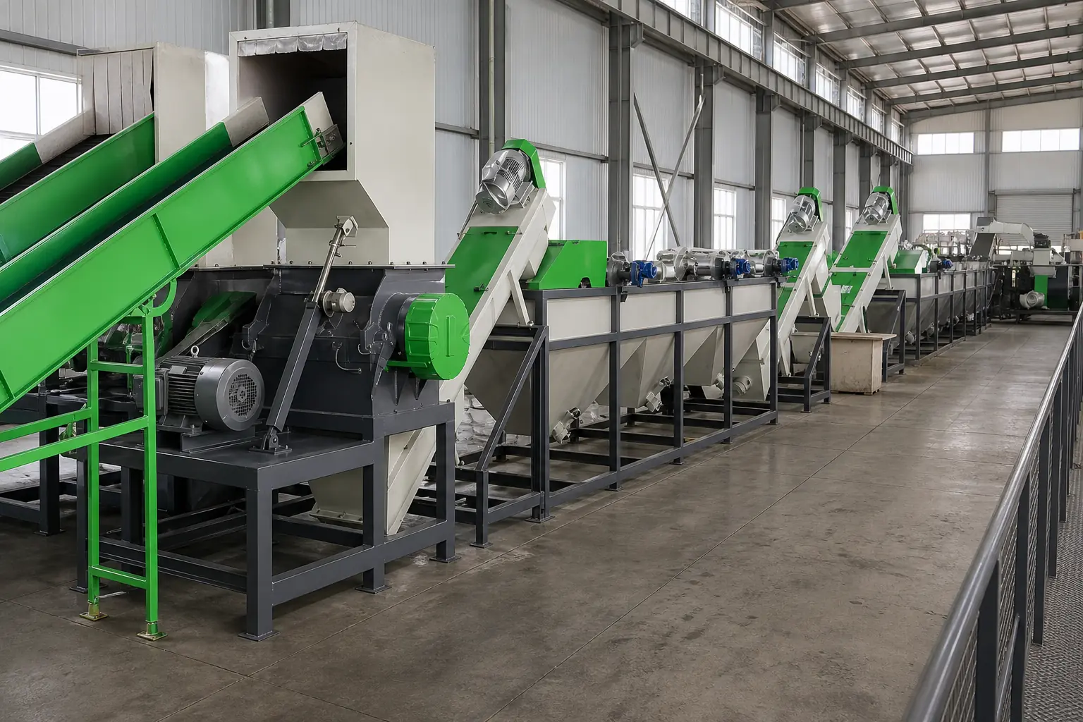 Agricultural film washing line built for soil loaded mulch film at 2000 kg per hour by BKL-MACHINE