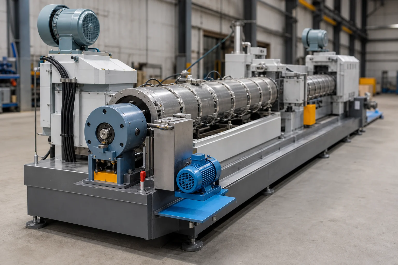 Single stage PET pelletizing line with melt filtration continuing past clean flake at BKL-MACHINE